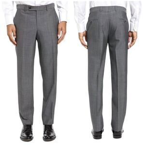 Ted Baker NWT Jefferson Flat Front 100% Wool Dress Pants Gray Size 40Rx30